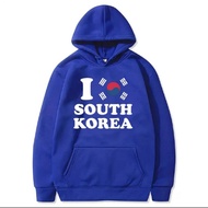 NEW ARRIVAL HOODIE I LOVE SOUTH KOREA UNISEX XS-5XL PREMIUM HIGH QUALITY READY STOCK