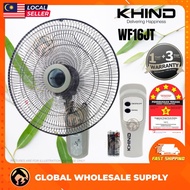 KHIND 16" Wall Fan with Remote Control WF16JR 3 Speed Control and Swing FREE AAA Battery Kipas Dinding Kawalan Jauh