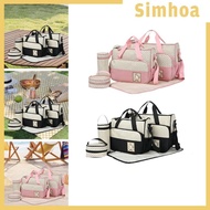 [SIMHOA] Diaper Bag, Mommy Tote Bag with Changing Pad, Baby Essentials Bag, Travel Diaper Bag for Working
