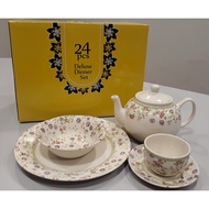 Claytan Ceramic Tableware 24pcs Deluxe Dinner set