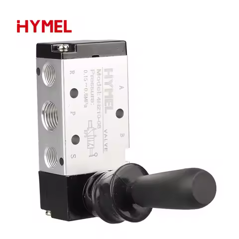 4H210-08 5/2 Way Pneumatic Air Hand Lever Operated Valve Manual Control 2 Position 3 5Port Push-Pull