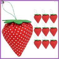 10 Pcs Cushion Strawberry Pack Sewing Daily Use Pin Holder Tool Ribbon Brackets Cushions for Cute ou