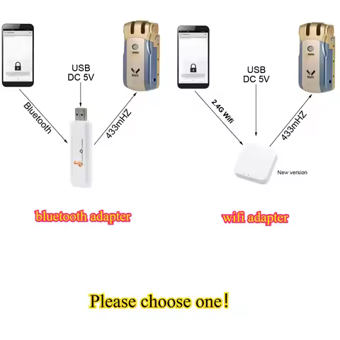 Wafu Door Lock Bluetooth Adapter Bluetooth Control Wireless 433mHZ Remote Control Mobile Phone APP F