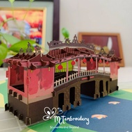 Hoi An Souvenir Popup Cards - 3D Cards Hoi An Bridge Pagoda - Japanese Bridge - Japanese Bridge Pago