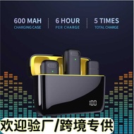 K K6 Charging Bin Wireless Lavalier Microphone One for Two Digital Display Noise Cancell