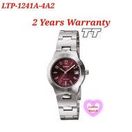 [2YEARS WARRANTY] Casio Ladies Enticer LTP-1241D-4A2 Analogue Youth Ladies LTP-1241D JAM PEREMPUAN