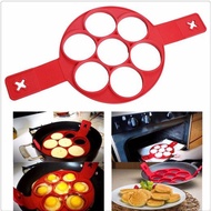 Silicone Pancake Maker Non stick 7 Ring Holes Creative Kitchen Fried Eggs Omelette Hash Browns