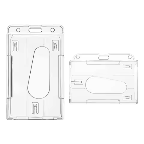 ID Tag Transparent Working Permit Case Employee's Pass Business Work Card Cover Sleeve Name Badge Ho