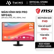 MSI PRO MP242L monitor (24 inch_FHD_IPS_100Hz_1ms) - Genuine product