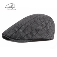 Spring Summer Autumn Men's Beret Korean Fashion Plaid Baseball Cap Women's British Fashion Artistic 
