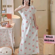 Bella Hazaha Flare-Sleeve Floral Maxi Sleepwear for Women