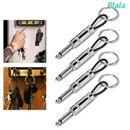 Blala Portable Stainless Steel Plug Type Guitar Keychain Guitar Key Holder Wall Keychain Vintage Amplifier Guitar Key Ring