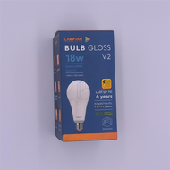 Lamptan หลอดไฟ หลอดประหยัดไฟ แลมป์ตัน LED Bulb Gloss 5W 7W 9W 11W 14W 18W 22W 27W ขั้วE27  สีขาว สีวอร์ม  อายุการใช้งาน10000ชม.