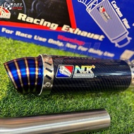 NLK EXHAUST PIPE OPEN Y15ZR (CARBON BLUE) 35MM / 38MM RACING EXHAUST