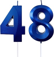 2.76" 48th 84th Number Candles Birthday Gifts for Women Men Birthday Decorations Birthday Candles Nu