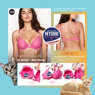 [Size 32B/B70 - 103] High-end Women's Bra Favorite T-Push up, Breast Lift-Pink Sorbet