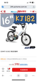 二手 KJ182 捷安特 兒童腳踏車