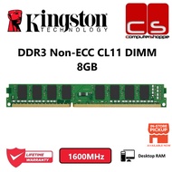 Kingston Value DDR3 1600MHz 8GB Non-ECC CL11 DIMM Desktop RAM - KVR16N11/8 | KVR16LN11/8