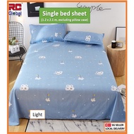 RC-Global Single bedsheet 1.2 x 2.1m various designs suit to Student hostel,Single family, dormitory