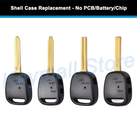 KEYECU Remote Car Key Shell Case Fob Side 1 / 2 Buttons TOY43/ TOY48 Blade for Toyota Estima Previa 