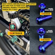 REAR SHOCK ARM BOLT SET FIZR F1ZR RX KING CB TIGER KAZE ARM BPRO AITECH TITANIUM GR5 ORIGINAL PTITAN