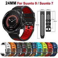 New 24mm Silicone Watch Strap Band For Suunto 7/ 9 /D5  Spartan Sport Wrist HR Baro Smart Watch Band Replacement Wrist Strap
