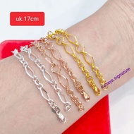 925 Silver Gold Plated Adult Bracelet