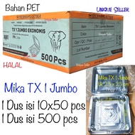 1 Box of Mika Bolu Box 1 Jumbo contains 500 pcs Size 23x23x7.5 cm TX Elephant Cap Mika Chiffon Spong