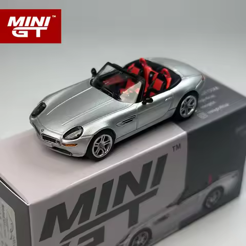 MINIGT 1:64 BMW Z8 Silver Convertible Alloy Car Model 998