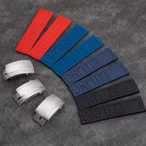 Thick Letter Rubber 22mm 24mm Watch Band Accessories For Breitling Strap Avenger Heritage Superocean