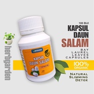 HG - KAPSUL DAUN SALAM 100% ORGANIC [ BAY LEAVES CAPSULES ] - 100 BIJI