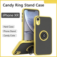 Casing iPhone 7 Plus Case 8 Plus 6 Plus 6s Plus X XS XR SE Hard Acrylic Ring Stand Casing Shock Proof Support Car Magnetic Holder Phone Holder Stand Finger Full Protect Camera