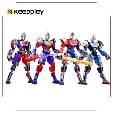 KEEPPLEY Ultraman Zero Dimension Mecha Building Blocks Educational Bricks Assembly To Collectible Bi