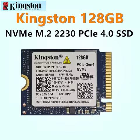 OEM package Kingston SSD 128GB M.2 2230 NVMe PCIe 4.0 built-in solid-state drive