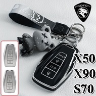 For Proton X50 S70 S90 Car Key Cover Penutup Kunci Proton Keychain TPU Smart Key Case