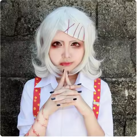 Anime Tokyo Ghoul Juzo Suzuya Juuzou Pure White Heat Resistant Cosplay Costume Wig