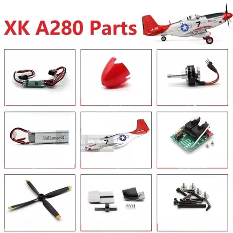 Wltoys XK A280 Spare Parts P51 RC Airplane Plane Accessories Body Shell Propeller Motor Servo ESC Re