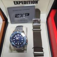 [BARU] JAM TANGAN PRIA EXPEDITION EXP E 6809 M E6809M E6809 M E 6809M BLUE SILVER STAINLESS