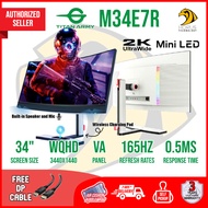 TITAN ARMY 34" MINILED WQHD 2K 165Hz IPS 0.5ms HDR1000 Gaming Monitor (M34E7R)