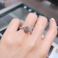 ◑Bintang baru Zhou platinum pt950 cincin berlian cadangan cincin perkahwinan pasangan cincin cincin berlian asli wanita