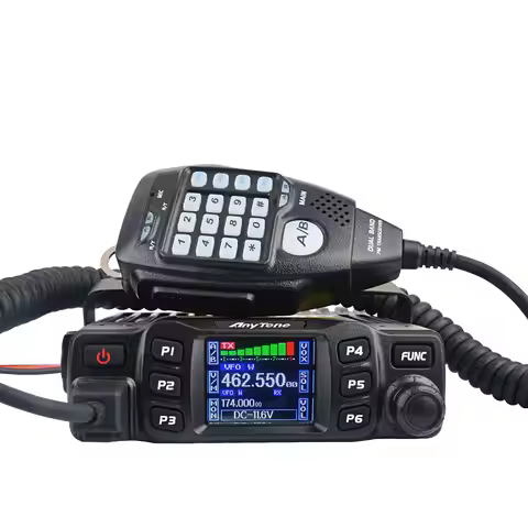 AnyTone Walkie Talkie GMRS AT-778UV AT-778UVII 136-174 & 400-490MHz 25W Dual Band VOX Analog Mobile 