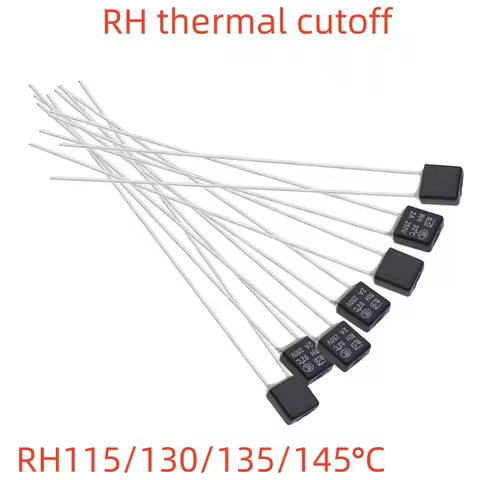 10/100 PCS Temperature Fuse Box RH 115--150 ℃ Fan Motor Thermal Fuse 2A 250V