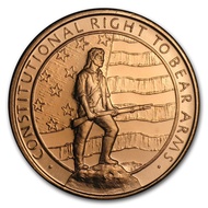 2nd Second Amendment Constitutional Right to Bear Arms 1 oz .999 Cu Copper Round Coin (Made in Unite
