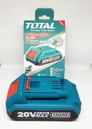 Total เฉพาะแบตเตอรี่ ลิเธียมไออน 20 โวลท์ 2 แอมป์ รุ่น TFBLI20011 ( Lithium-Ion Battery Pack ) - แบต
