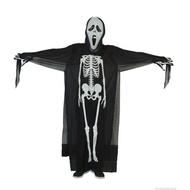 เครื่องแต่งกาย Ghost Skeleton Ghost Masquerade เครื่องแต่งกายคอสเพลย์ตลกสำหรับผู้หญิง VJ-TH