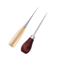 SKC Wooden Handle Gourd Awl Handmade Leather Awl DIY Weaving Tool Straight Awl Curved Awl Leather R
