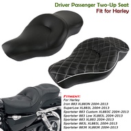 Driver Passenger Two-Up Seat Cushion For Harley Sportster 883 Custom XL883 04-13