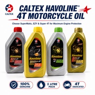 Caltex Havoline 4T Motorcycle Engine Oil 1L SuperMatic 10W-40 | EZY 20W-40 | Super 20W-50/5W-40 Miny