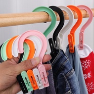 Durable Multifunctional Clothes Clip / Household Sock Hat Underwear Clothespins / Outdoor Drying Windproof Hook Clip / Portable Clothes Pegs / Bathroom Towel Clip