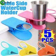 1/3/5Pcs Table Side Water Cup Holder - Portable Office Home Mug Rack - Adjustable Clip-On Coffee Hol